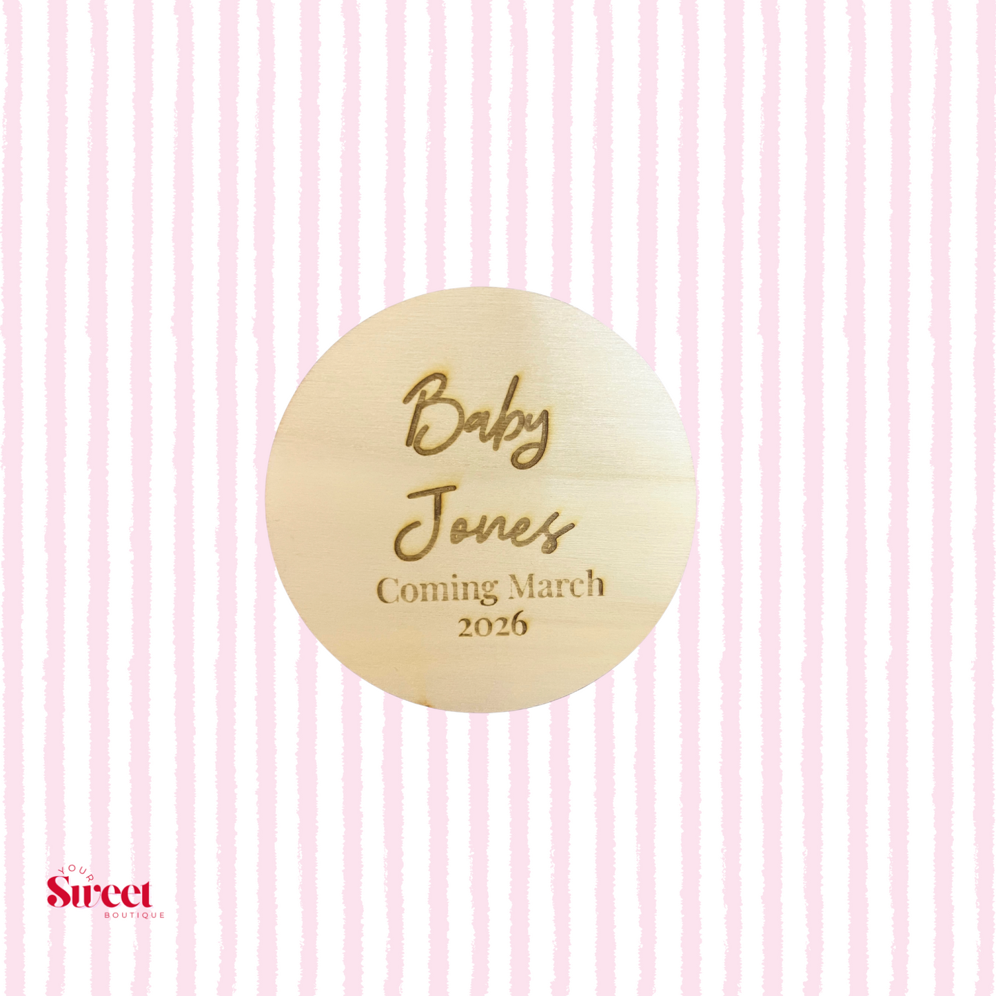 Pregnancy Announcement Plaque