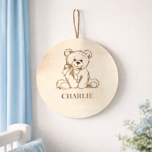 Hanging Teddy Plaque