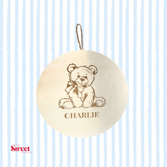 Hanging Teddy Plaque