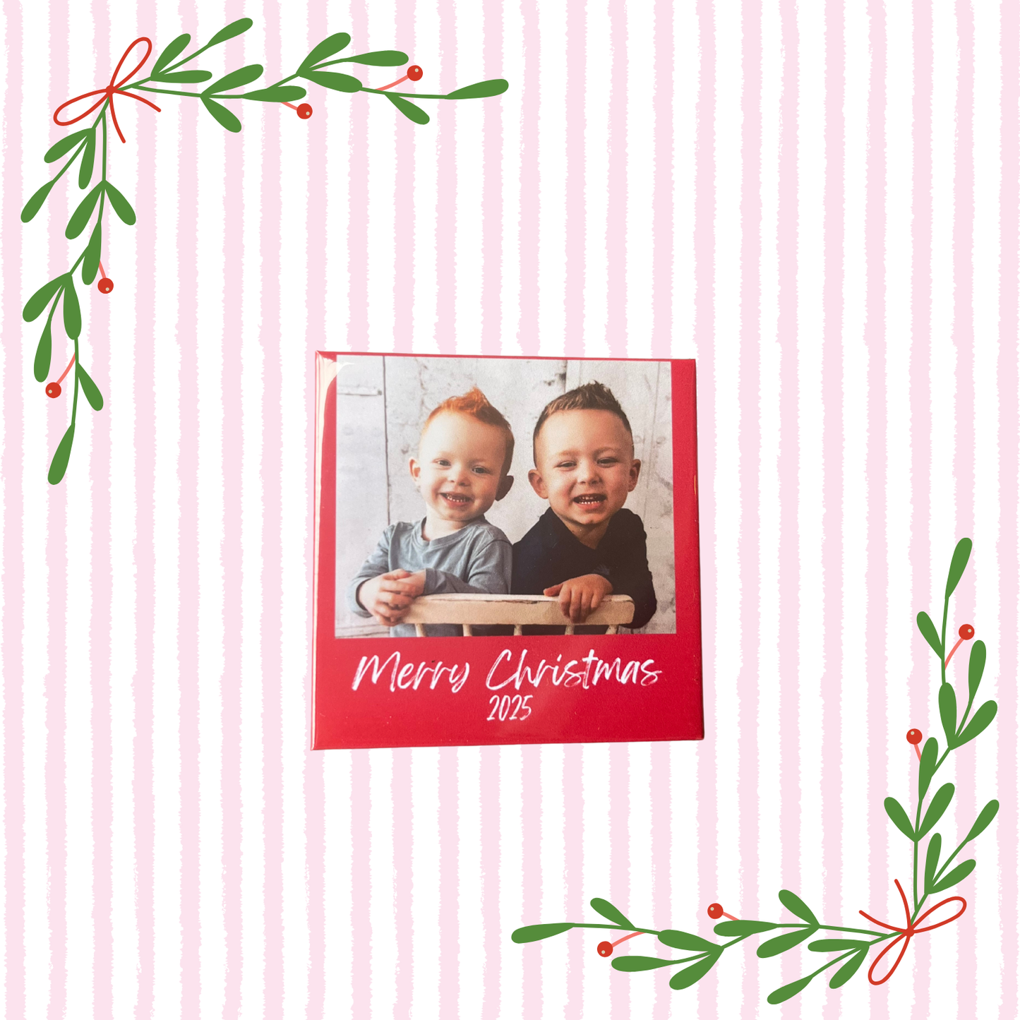 Christmas Photo Magnets - Set of 4